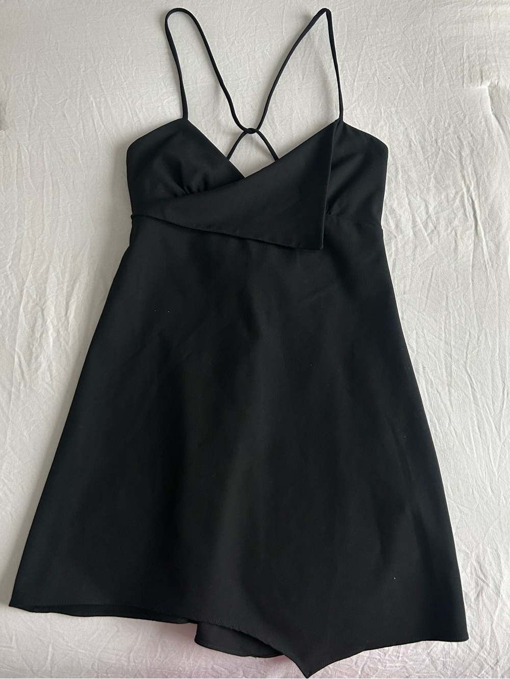 Zara Black Mini Dress with Delicate Straps